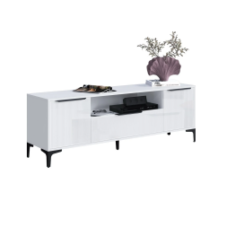 Тумба ТВ 1,65 Кимберли, Белый/Белый глянец