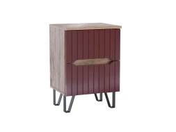 Тумба прикроватная Ливерпуль, вотан, бордо глянец