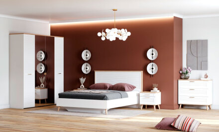 Шкаф четырёхдверный Гавана, Белый 