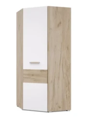 Шкаф угловой Виора, Серый дуб/Белый